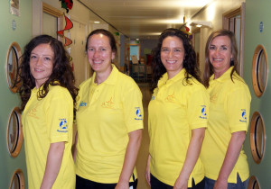 Lucy de Barr, Ali Walters, Beth Dumonteil and Deborah Mairesse, Reiki Practitioners at Royal Alexandra Hospital