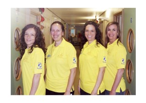 Lucy de Barr, Ali Walters, Beth Dumonteil and Deborah Mairesse, Reiki Practitioners at Royal Alexandra Hospital